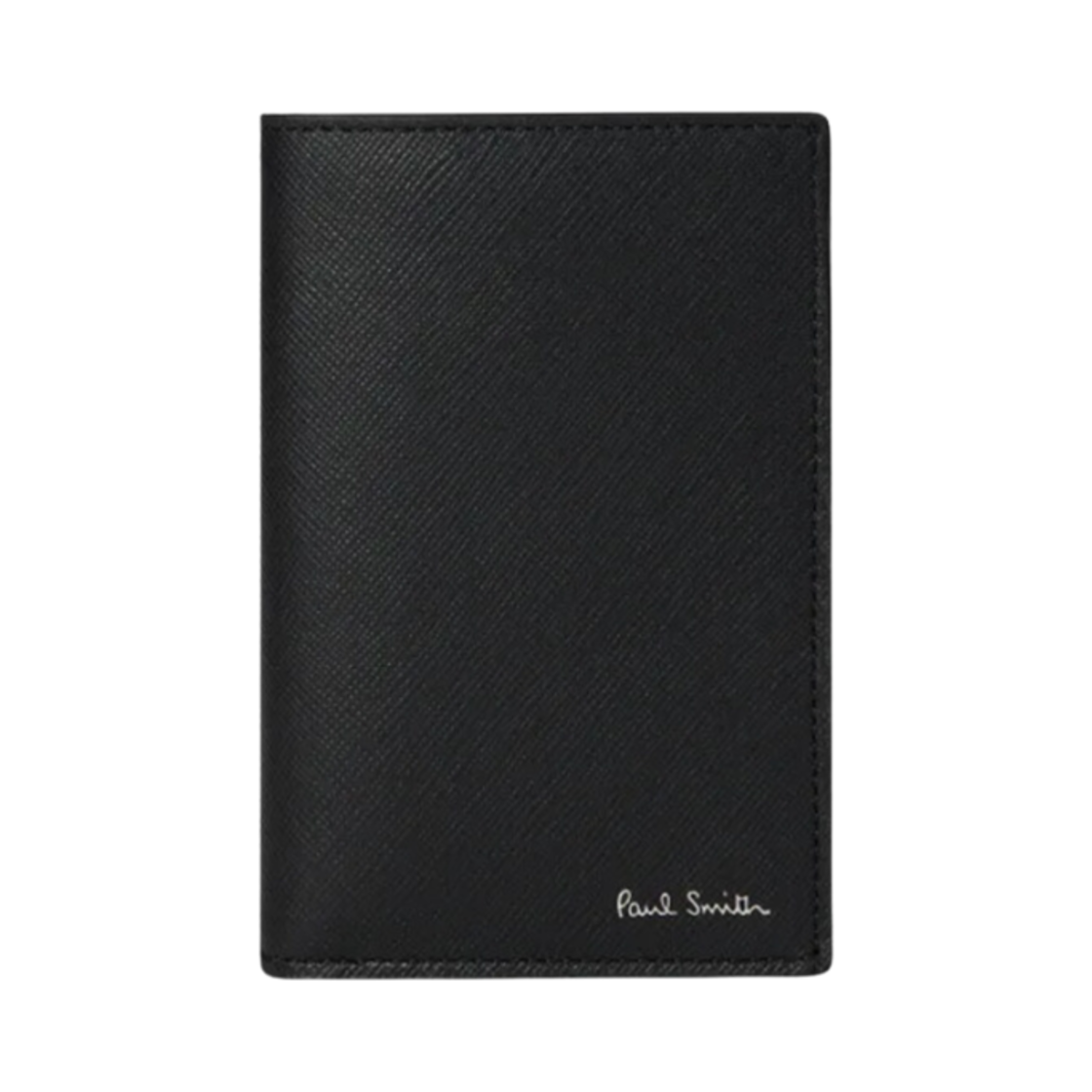 M1A-4774-NMISTR-79 Paul Smith Mini Stripe Leather Credit Card Holder Black