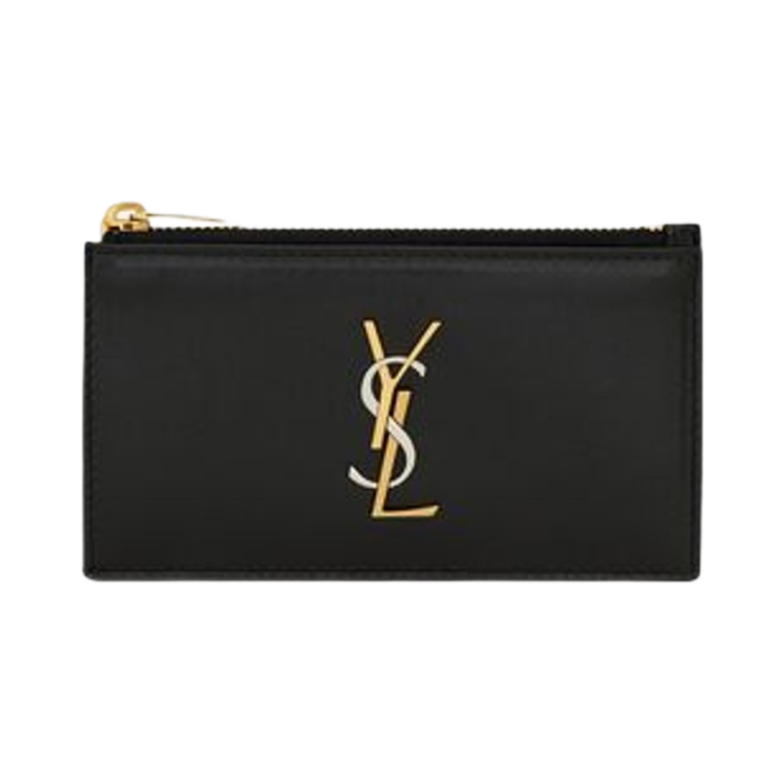 생로랑 카산드라 프라그먼트 지퍼 카드 케이스 램스킨 블랙(Saint Laurent Capped Card Case in Lambskin Black) - 1