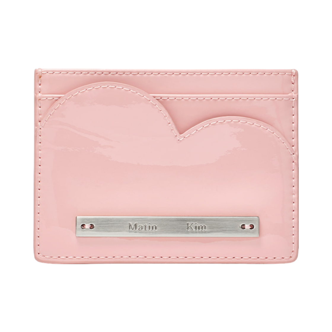 마뗑킴 하트 웨이브 에나멜 카드 월렛 핑크(Matin Kim Heart Wave Enamel Card Wallet Pink) - 1