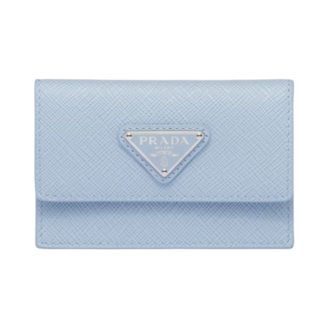프라다 사피아노 레더 카드 홀더 페일 블루(Prada Saffiano Leather Card Holder Pale Blue) - 1