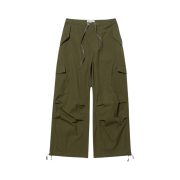 Millo Women Maxi Parachute Cargo Pants Khaki