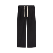 PALM ANGELS Curved Logo Loose Pants Black