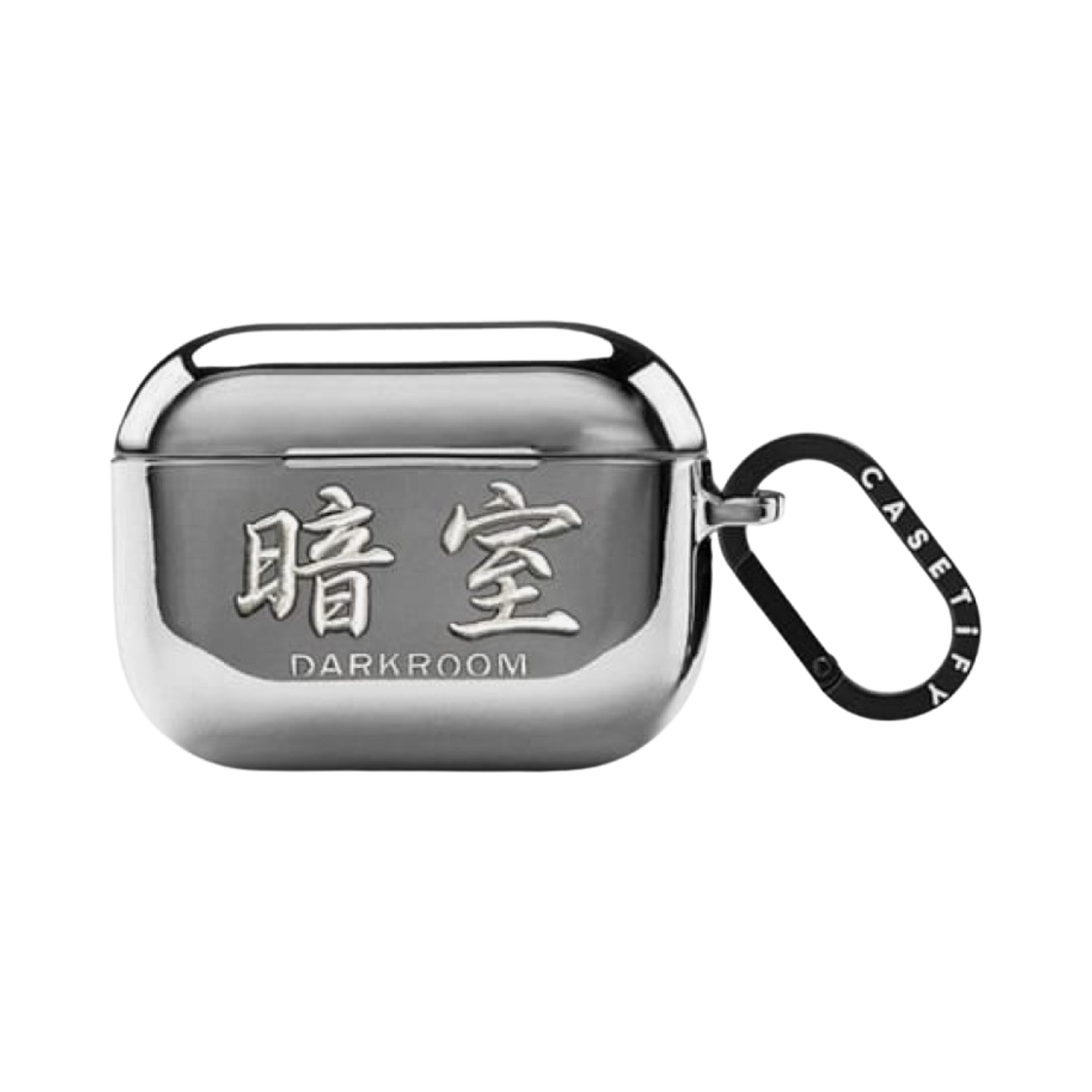 케이스티파이 x 다크룸 스튜디오 실버 스티치 로고 에어팟 프로 케이스 미러 실버(Casetify x Darkr8m Studio Silver Stitch Logo AirPods Pro Case Mirror Silver) - 1