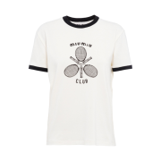 (W) Miu Miu Jersey T-Shirt Ivory