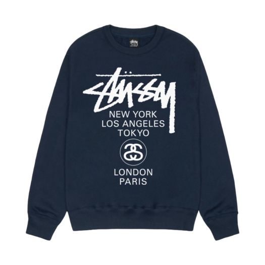 Stussy【送料込】World Tour Crew Neck Pigment Daid Stussy World Tour Crewneck - Large Original | eBay