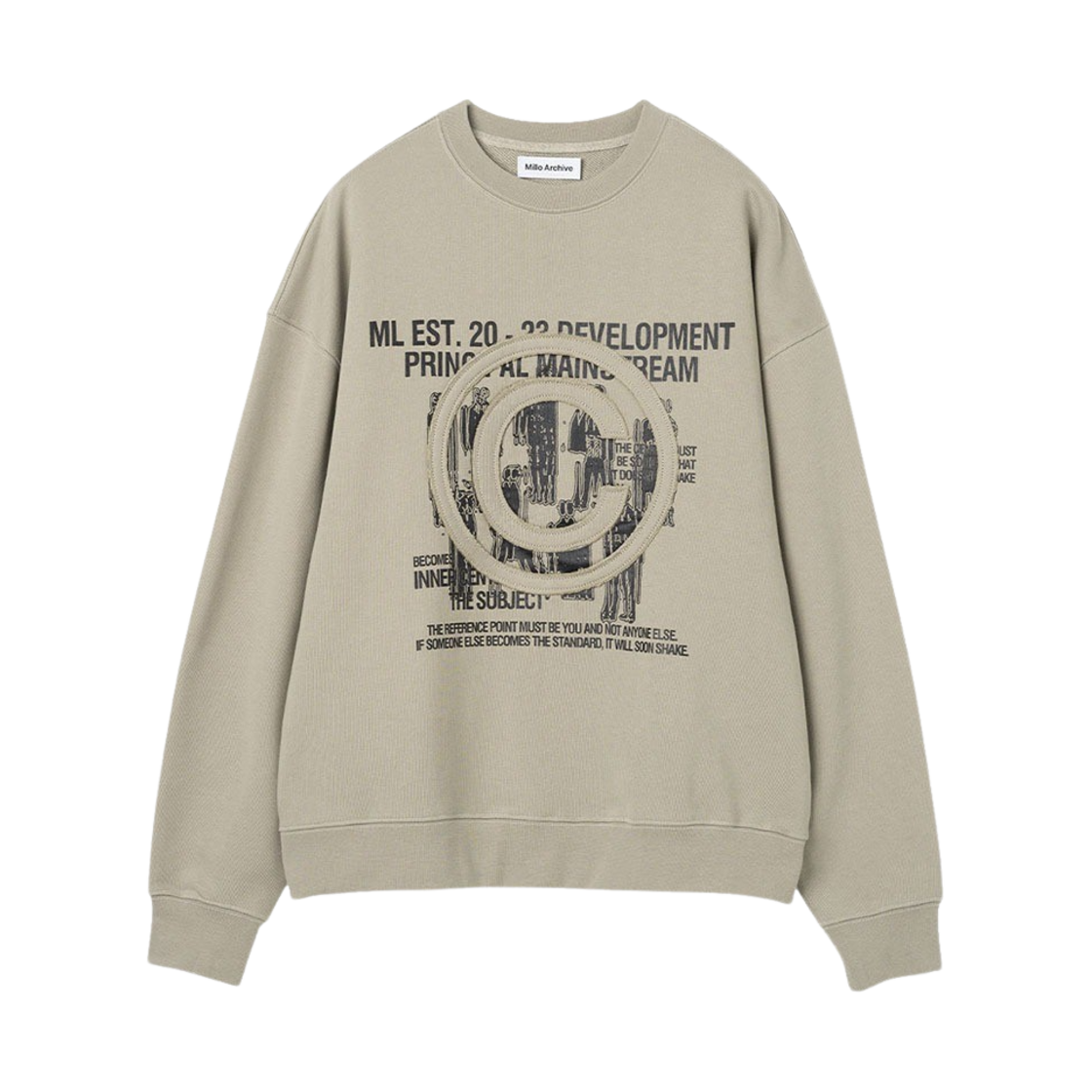 밀로 아카이브 스탠다드 스퀘어 크루넥 베이지(Millo Archive Standard Square Crew Neck Beige) - 1