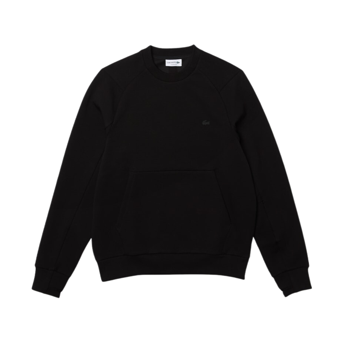 라코스테 액티브 더블 페이스드 크루넥 스웨트셔츠 블랙(Lacoste Active Double Faced Crewneck Sweatshirt Black) - 1