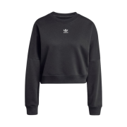 (W) Adidas Essentials Crew Fleece Sweatshirt Black - US Sizing