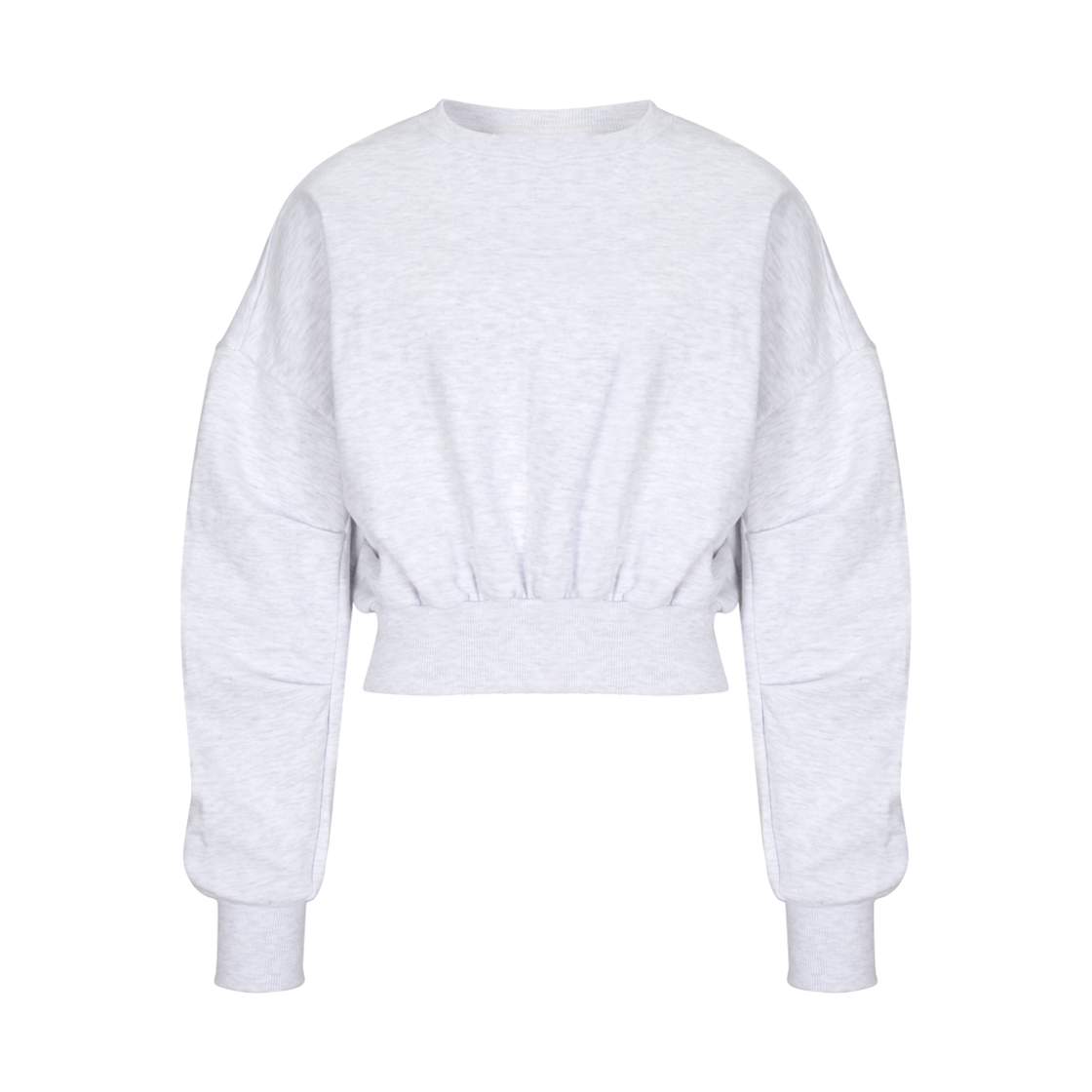 lr24fw31 Leterie Lr Crop Sweatshirt Melange Grey