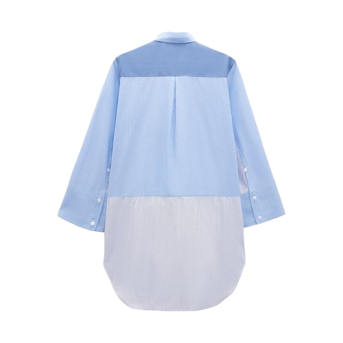 (W) 자라 멀티포지션 패치워크 버튼 업 드레스 블루((W) Zara Multiposition Pathchwork Button Up Dress Blue) - 2
