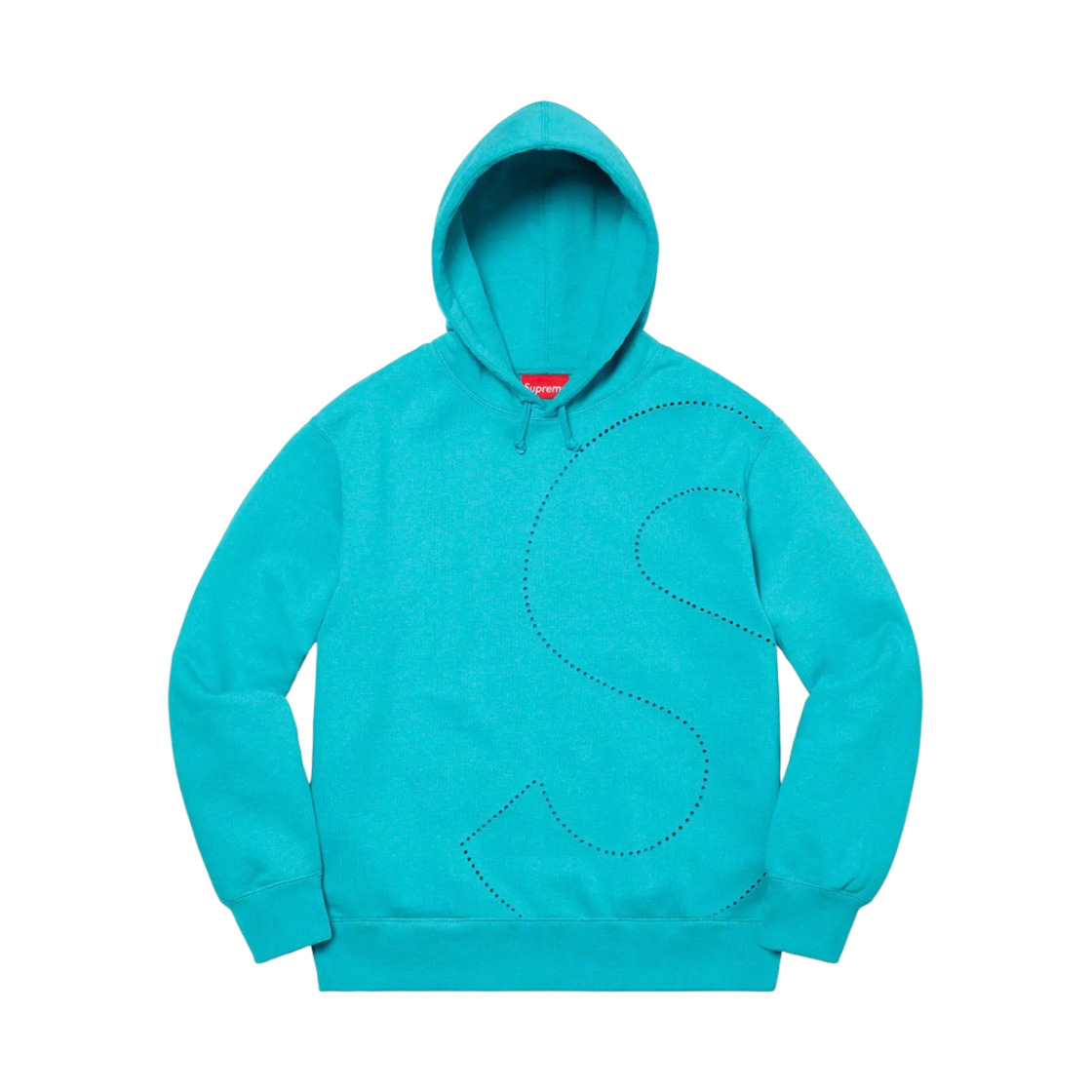 슈프림 레이저 컷 S 로고 후드 스웨트셔츠 시안 - 21SS(Supreme Laser Cut S Logo Hooded Sweatshirt Cyan - 21SS) - 1