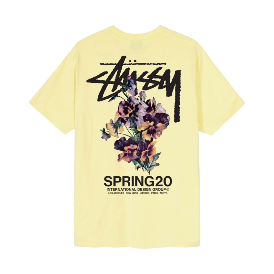 스투시 부케 티셔츠 옐로우(Stussy Bouquet T-Shirt Yellow)
