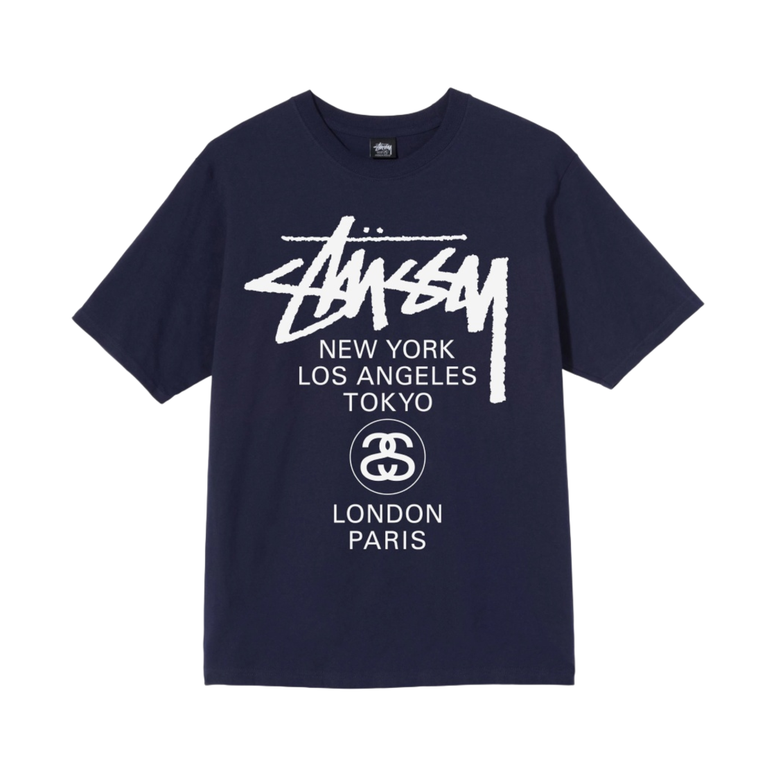 스투시 월드투어 티셔츠 네이비 2021(Stussy World Tour T-Shirt Navy 2021)