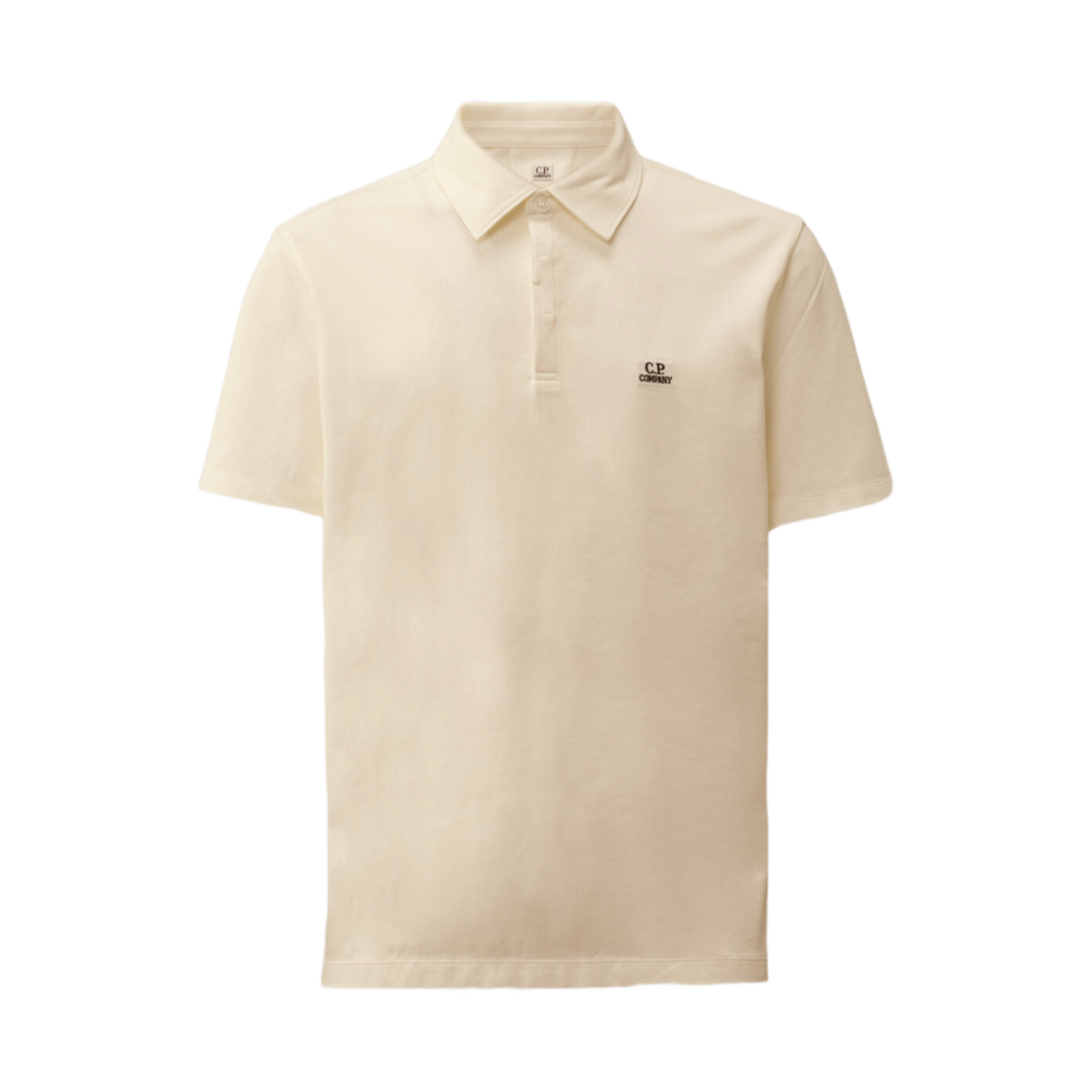 18CMPL165A005263W103 C.P. Company Stretch Piquet Three Button Logo Polo Gauze White - 25SS