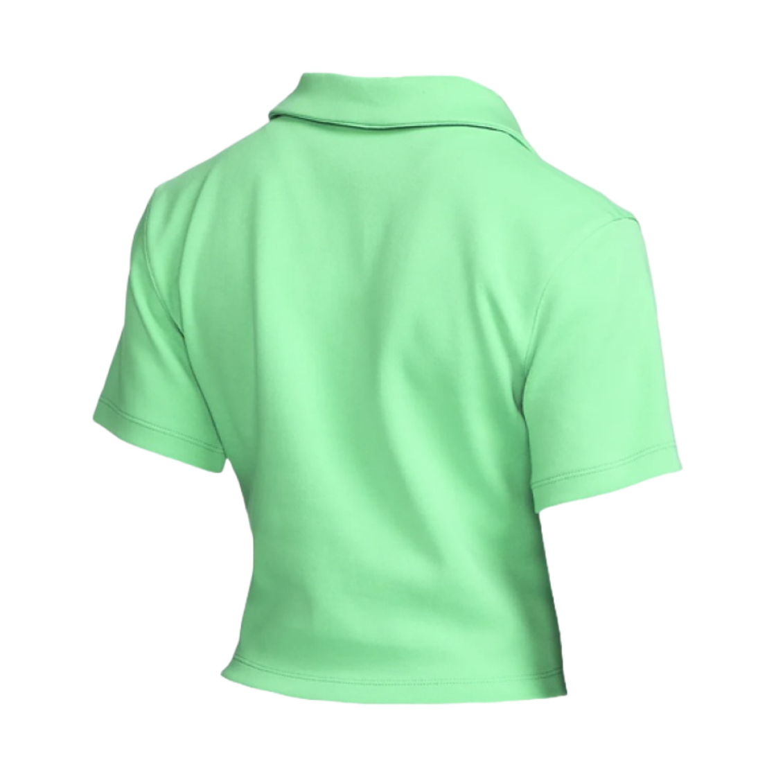 (W) 나이키 NSW 에센셜 숏슬리브 폴로 탑 스프링 그린 - 아시아((W) Nike NSW Essential Short Sleeve Polo Top Spring Green - Asia) - 2