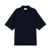 AMI de Coeur Tone-On-Tone Polo Shirt Navy