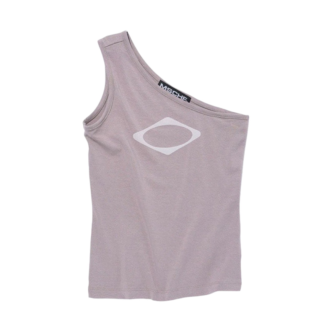 (W) 미스치프 롬버스 원 숄더 탑 페일 바이올렛((W) Mischief Rhombus One Shoulder Top Pale Violet)