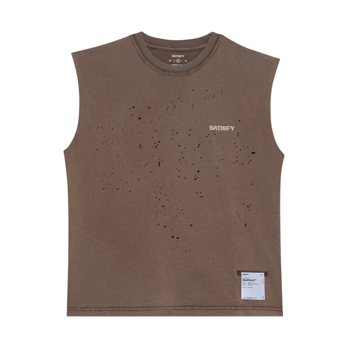 새티스파이 모스테크 머슬 티셔츠 에이즈드 초콜릿 브라운