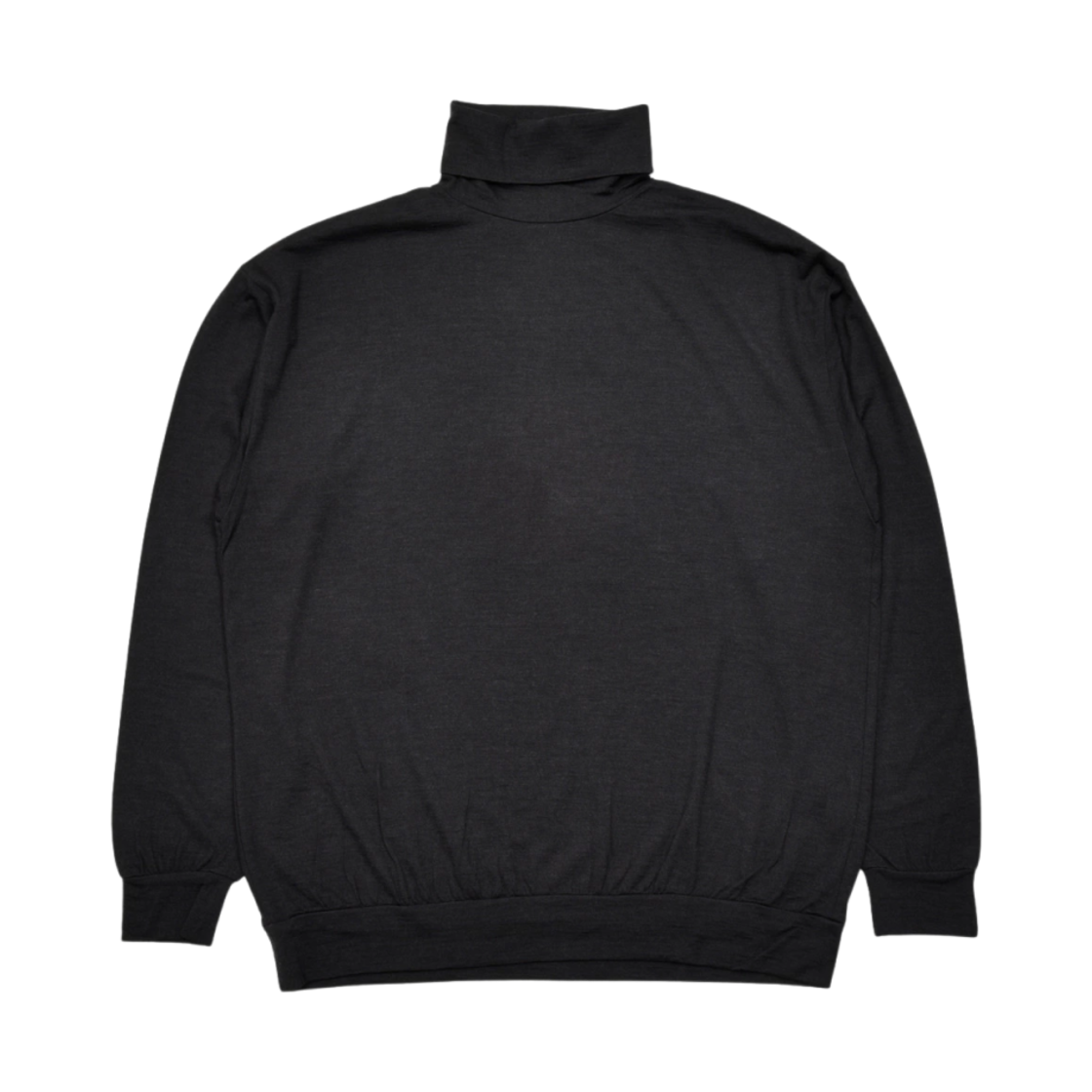 코모리 울 저지 롱슬리브 터틀넥 차콜 - 24AW(Comoli Wool Jersey Long Sleeve Turtleneck Charcoal - 24AW)