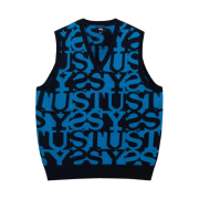 Stussy Stacked Sweater Vest Dark Navy