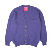Howlin Shaggy Bear Cardigan Purple Eyes