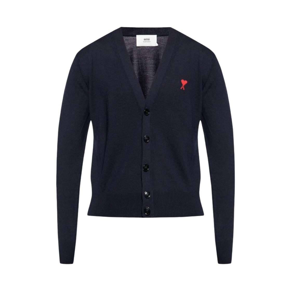 아미 스몰 하트 로고 울 가디건 나이트 블루(AMI de Coeur Wool Cardigan Night Blue)