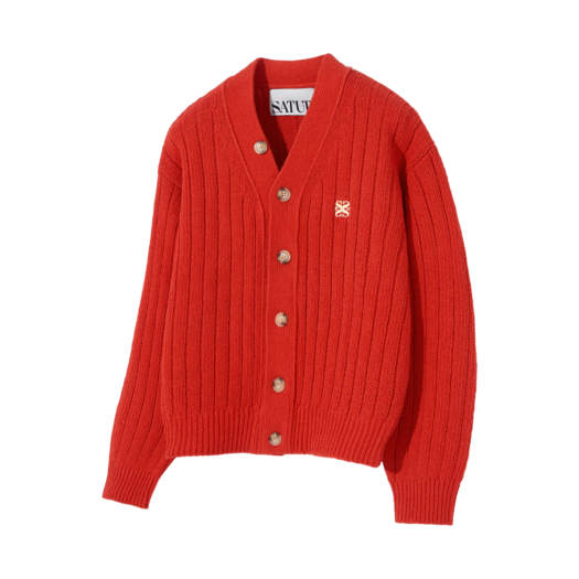 ★人気★【SATUR】★Fes Cable Collar Half Knit Shirt.s★ ☆人気☆【SATUR】☆Fes Cable Collar Half Knit Shirt.s