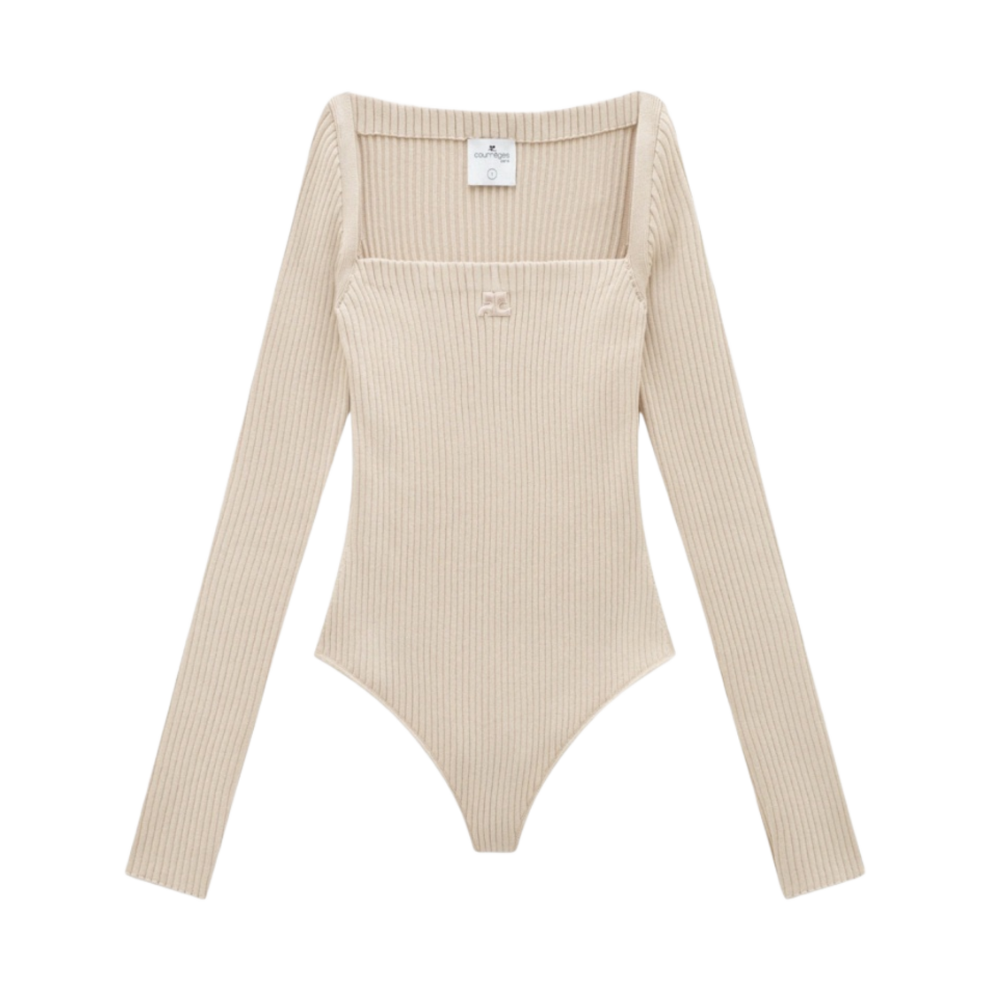 (W) 꾸레쥬 립 바디수트 샌드