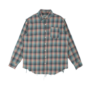 GRAILZ Distressed Check Shirts Mint Pink