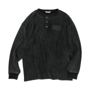 ETCE Prototype Henley Neck Waffle Knit Charcoal