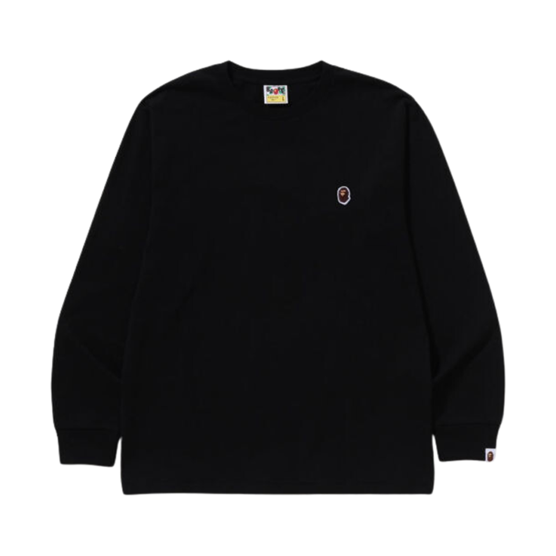 베이프 원 포인트 롱슬리브 티셔츠 블랙(BAPE One Point L/S T-Shirt Black)