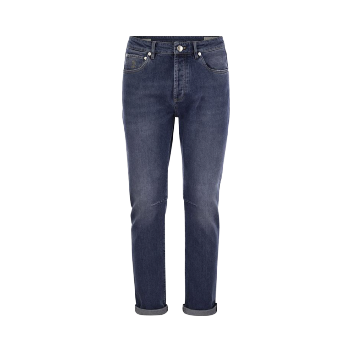 브루넬로 쿠치넬리 백 로고 데님 팬츠 네이비(Brunello Cucinelli Back Logo Denim Pants Navy) - 1