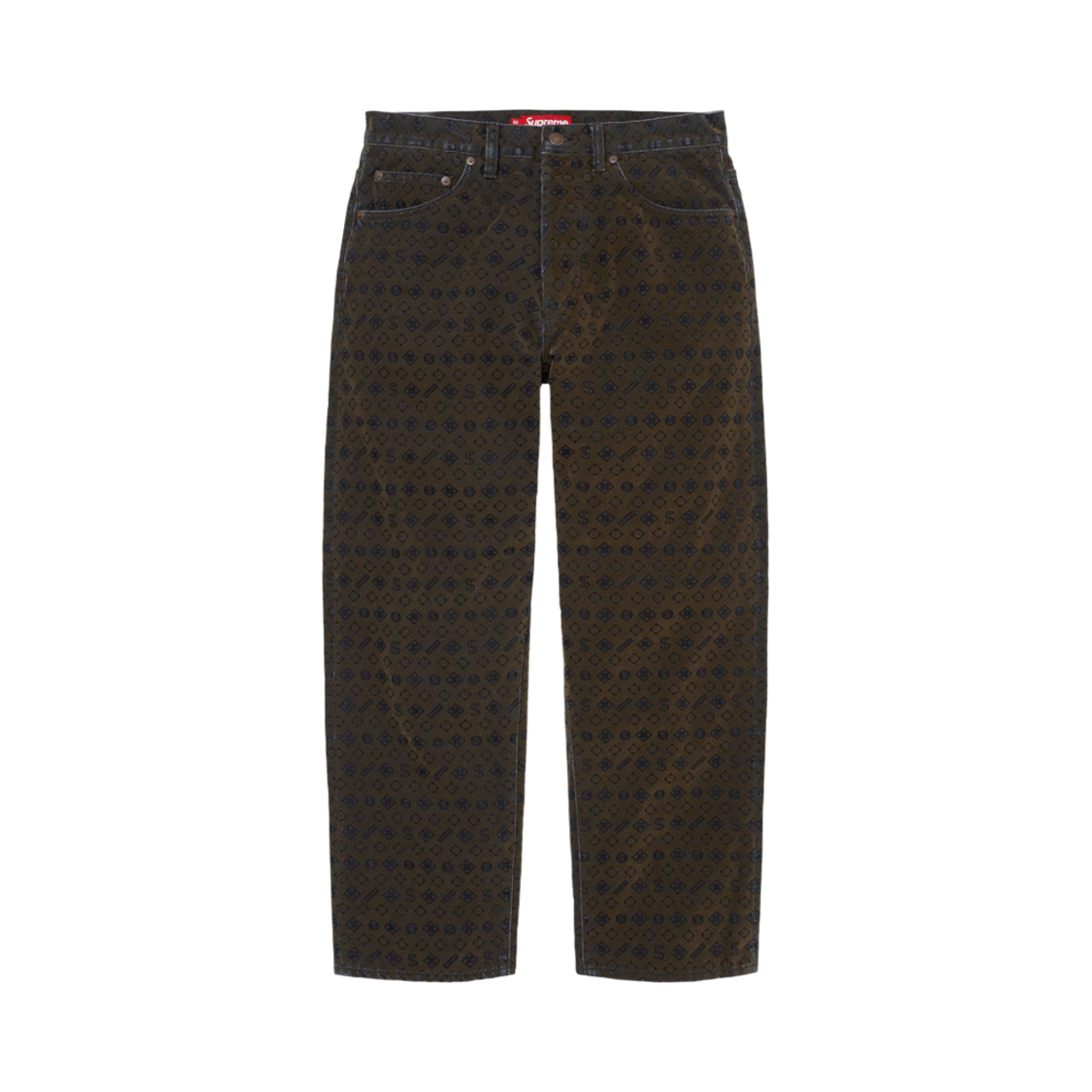 슈프림 플록 루즈 핏 진 블랙 - 24FW