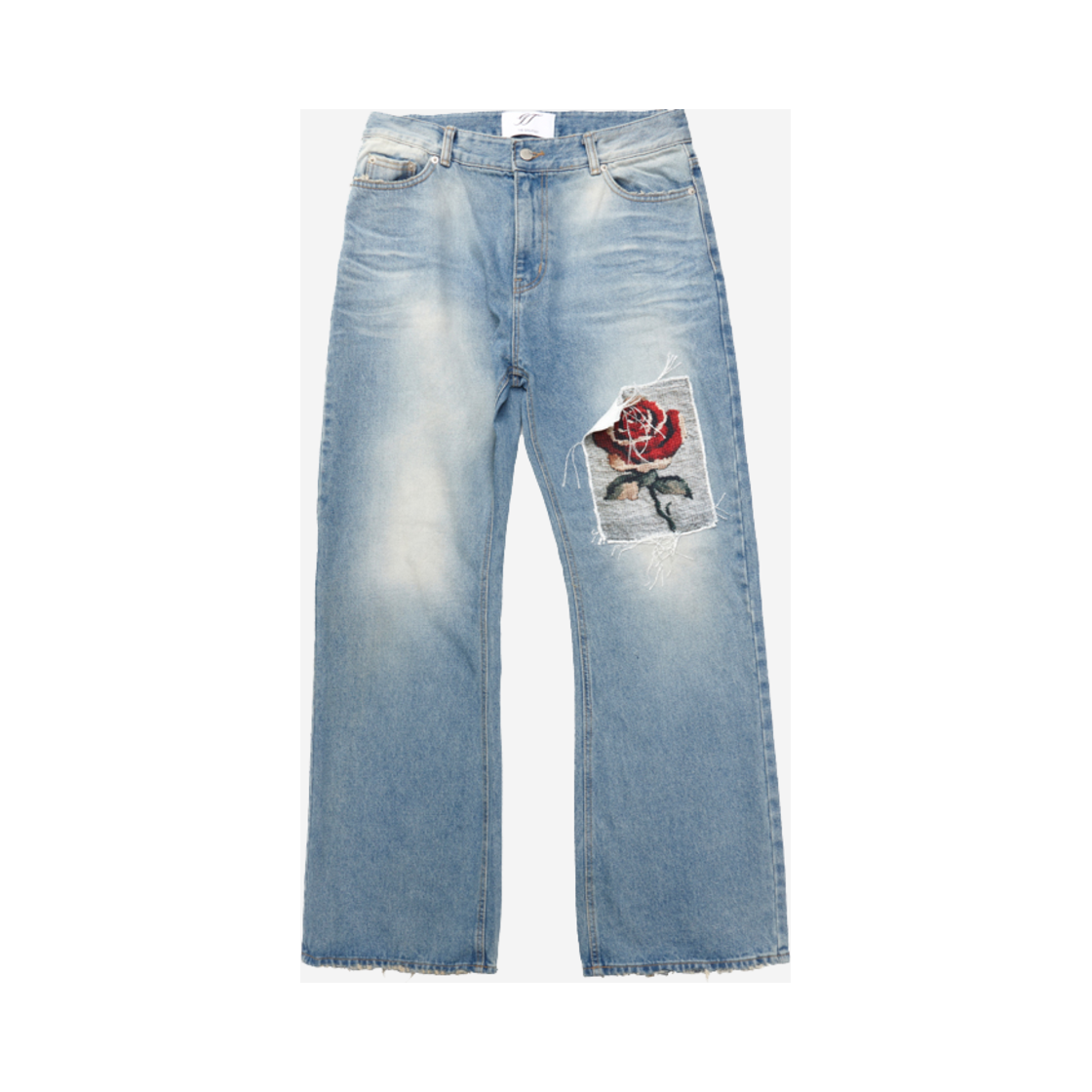 GT25SS14 The Greatest Rose Patch Flare Jeans