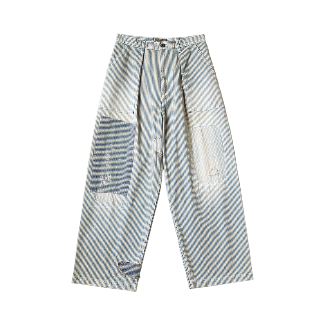 캐피탈 리버티 히코리 퍼티그 배기 팬츠 러쉬필드 리메이크 히코리(Kapital Liberty Hickory Fatigue Baggy Pants Rushfield Remake Hickory)