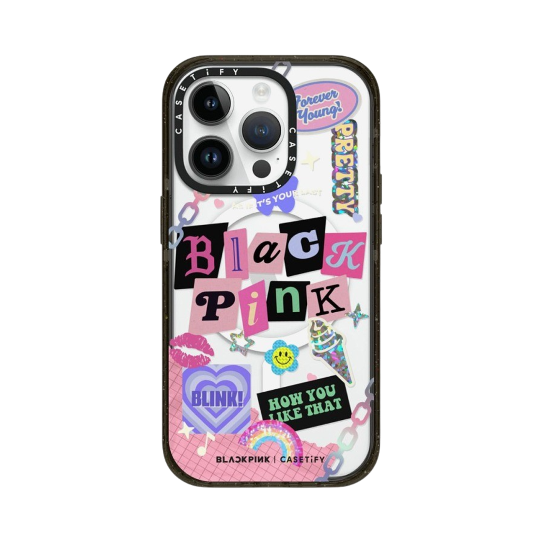 케이스티파이 x 블랙핑크 아이폰 다이어리 스티커 맥세이프 임팩트 케이스 클리어 블랙(Casetify x Blackpink iPhone Diary Stickers MagSafe Impact Case Clear Black) - 2
