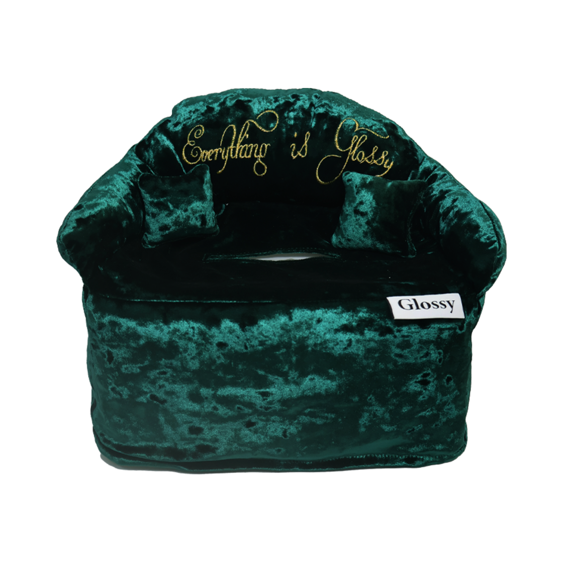 글로시 벨벳 소파 티슈 커버 그린(Glossy Velvet Sofa Tissue Cover Green)