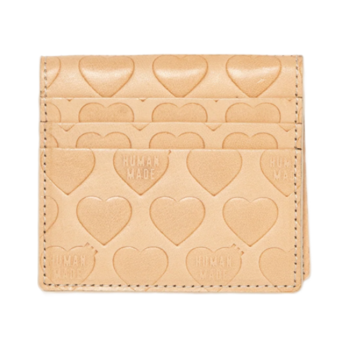 HM28GD060 Human Made Leather Compact Wallet Beige
