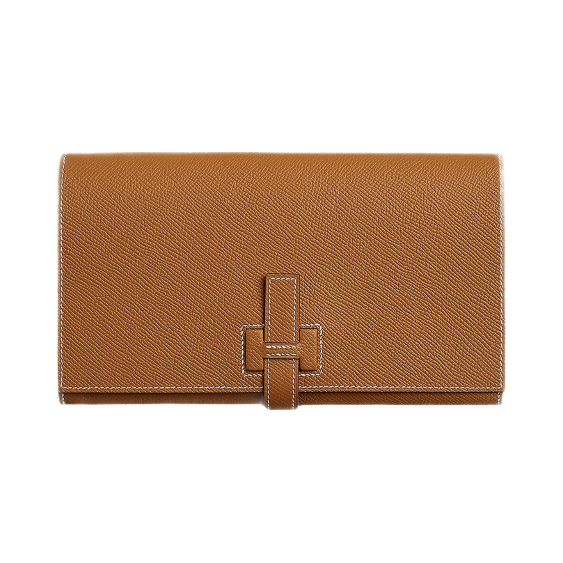 에르메스 뉴 H 빠썽 뚜떵맹 지갑 앱송 & 팔라듐 하드웨어 골드(Hermes New H Passant Toutenmain Wallet Epsom & Palladium Gold) - 1