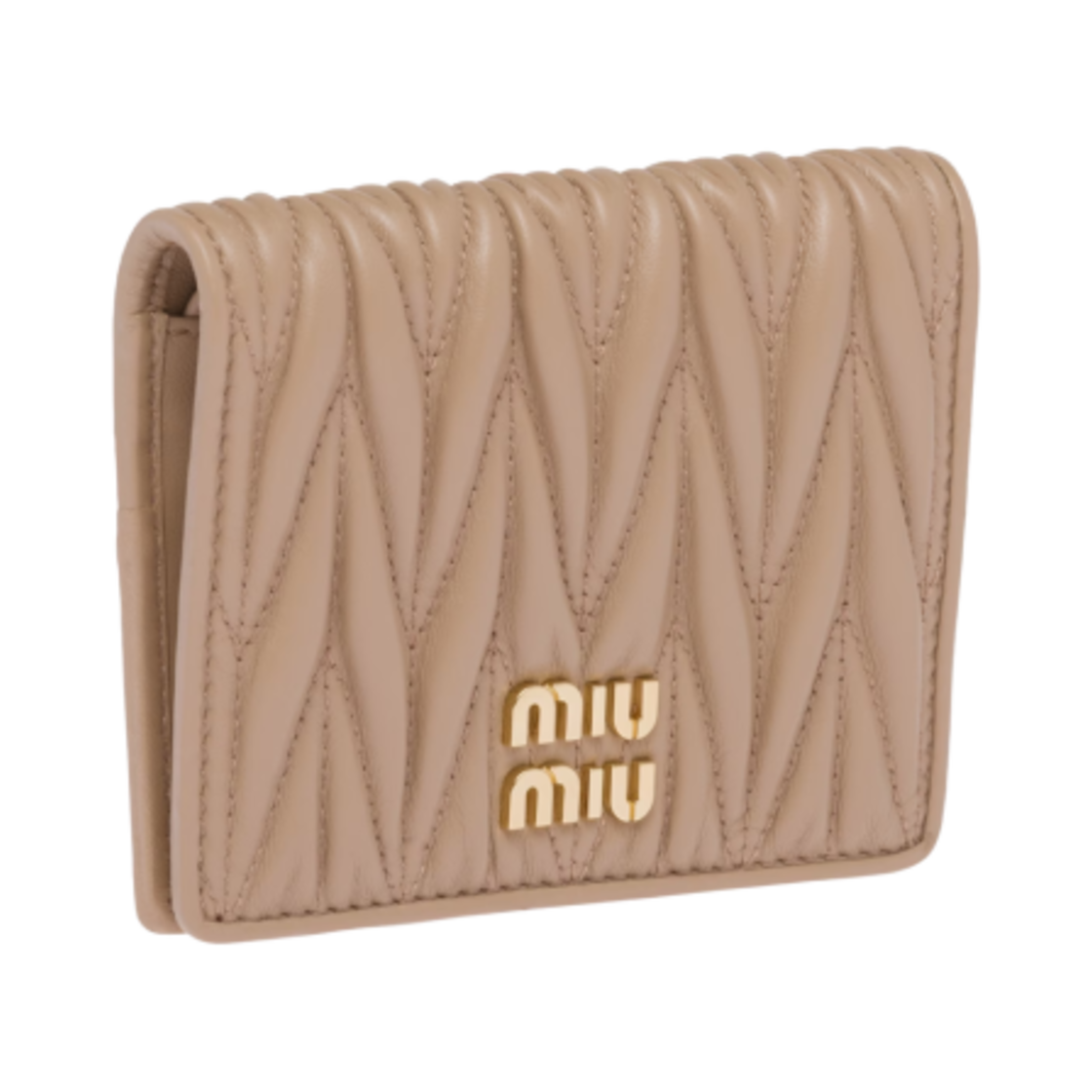 미우 미우 마테라쎄 나파 가죽 반지갑 카메오(Miu Miu Matelasse Nappa Leather Wallet Cameo) - 2