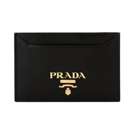 1MC208-2B6P-F0002 Prada Vitello Move Saffiano Leather Card Holder Black