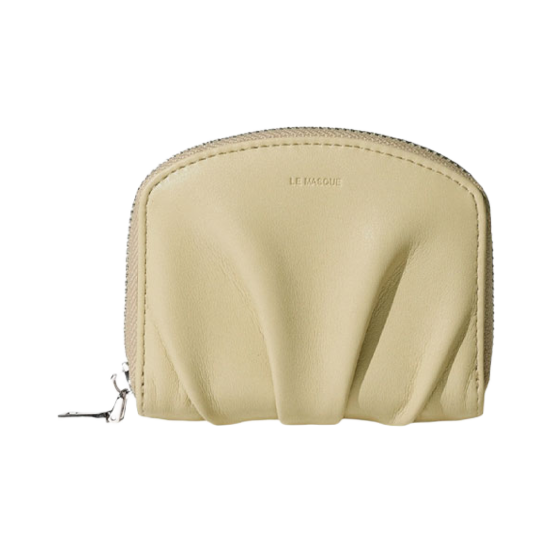 L0895170432 Le Masque Dough Zipper Coin & Card Wallets Pale Lemon