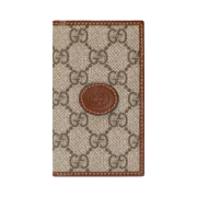 Gucci GG Card Case with Interlocking G Beige Ebony