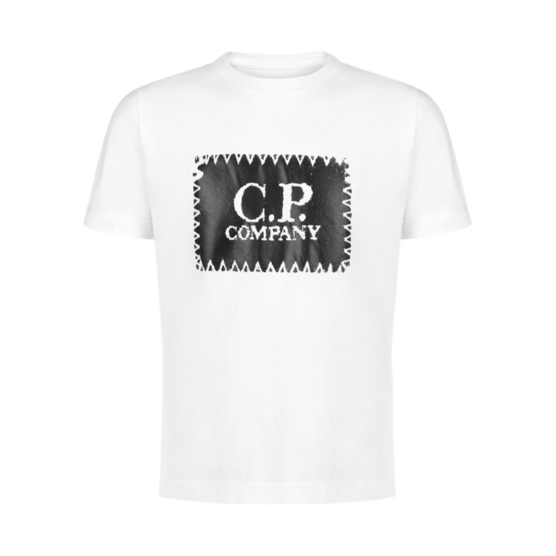(키즈) C.P. 컴퍼니 U16 30/1 저지 라벨 스타일 로고 티셔츠 거즈 화이트 - 23SS((Kids) C.P. Company U16 30/1 Jersey Label Style Logo T-Shirt Gauze White - 23SS) - 1