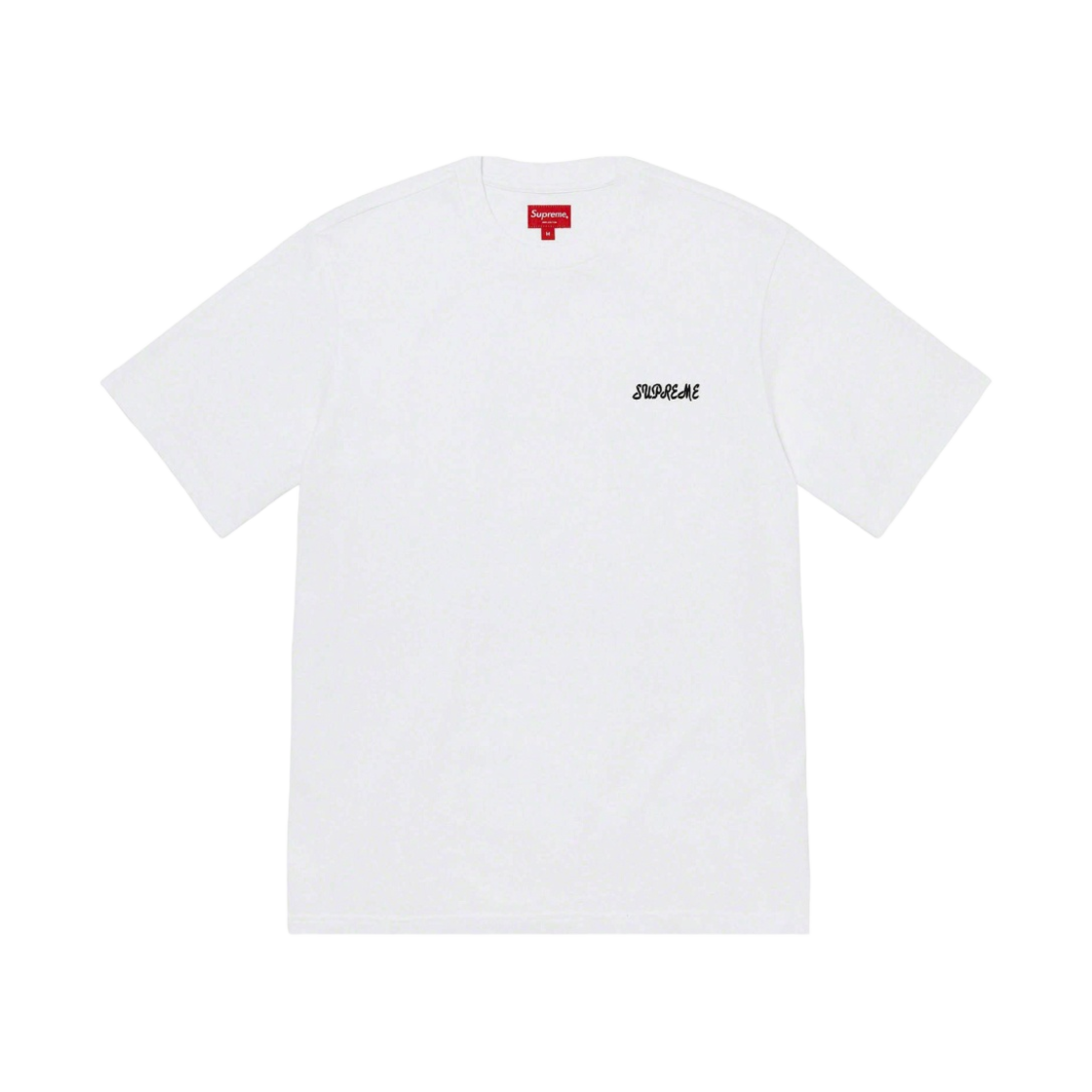 - Supreme Washed Script S/S Top White - 23SS