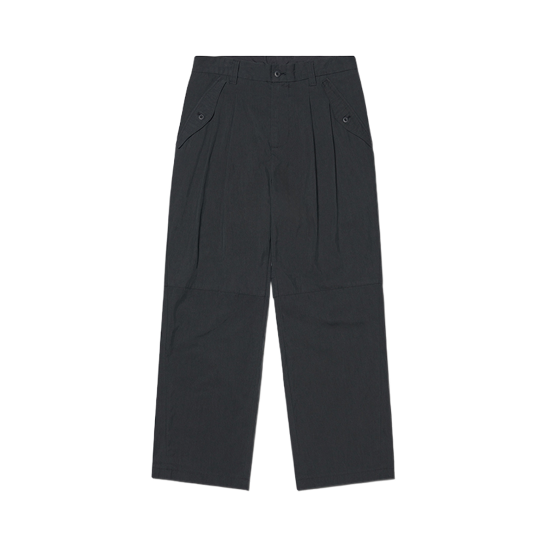노매뉴얼 플랩 와이드 슬랙스 블랙(NOMANUAL Flap Wide Slacks Black)