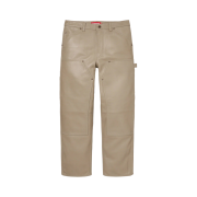 Supreme Leather Double Knee Painter Pant Tan - 23FW