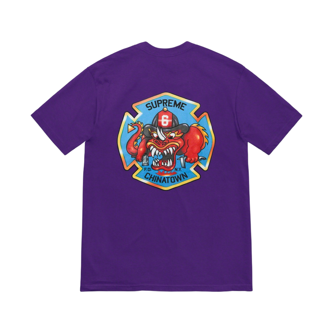 슈프림 FDNY 엔진 9 티셔츠 퍼플 - 22FW(Supreme FDNY Engine 9 T-Shirt Purple - 22FW) - 1