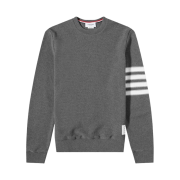 Thom Browne Open Raschel Stitch 4-Bar Sweatshirt Medium Grey