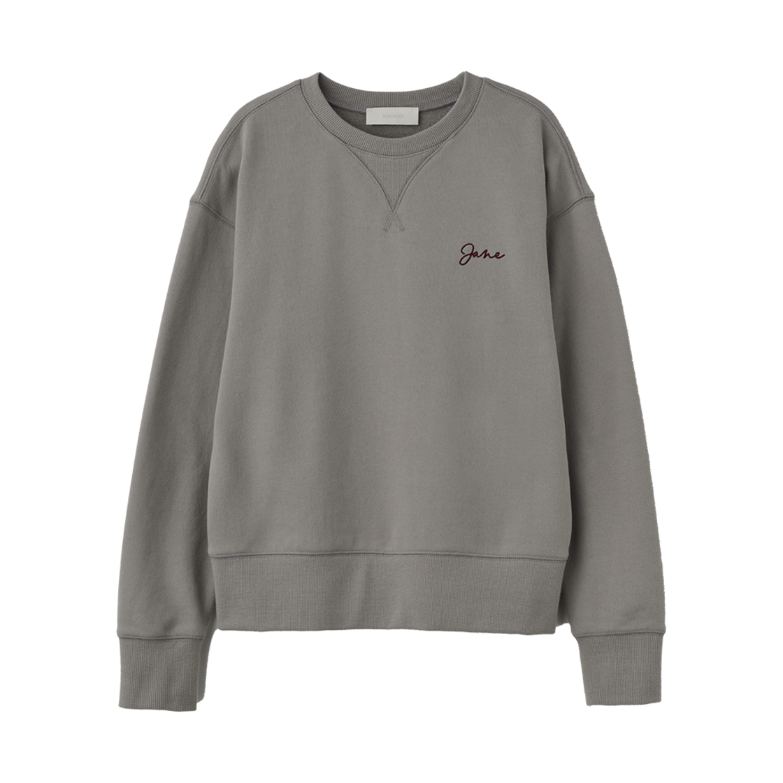 24WTTS001VG Blank03 Back Print Peachskin Sweatshirts Vintage Grey